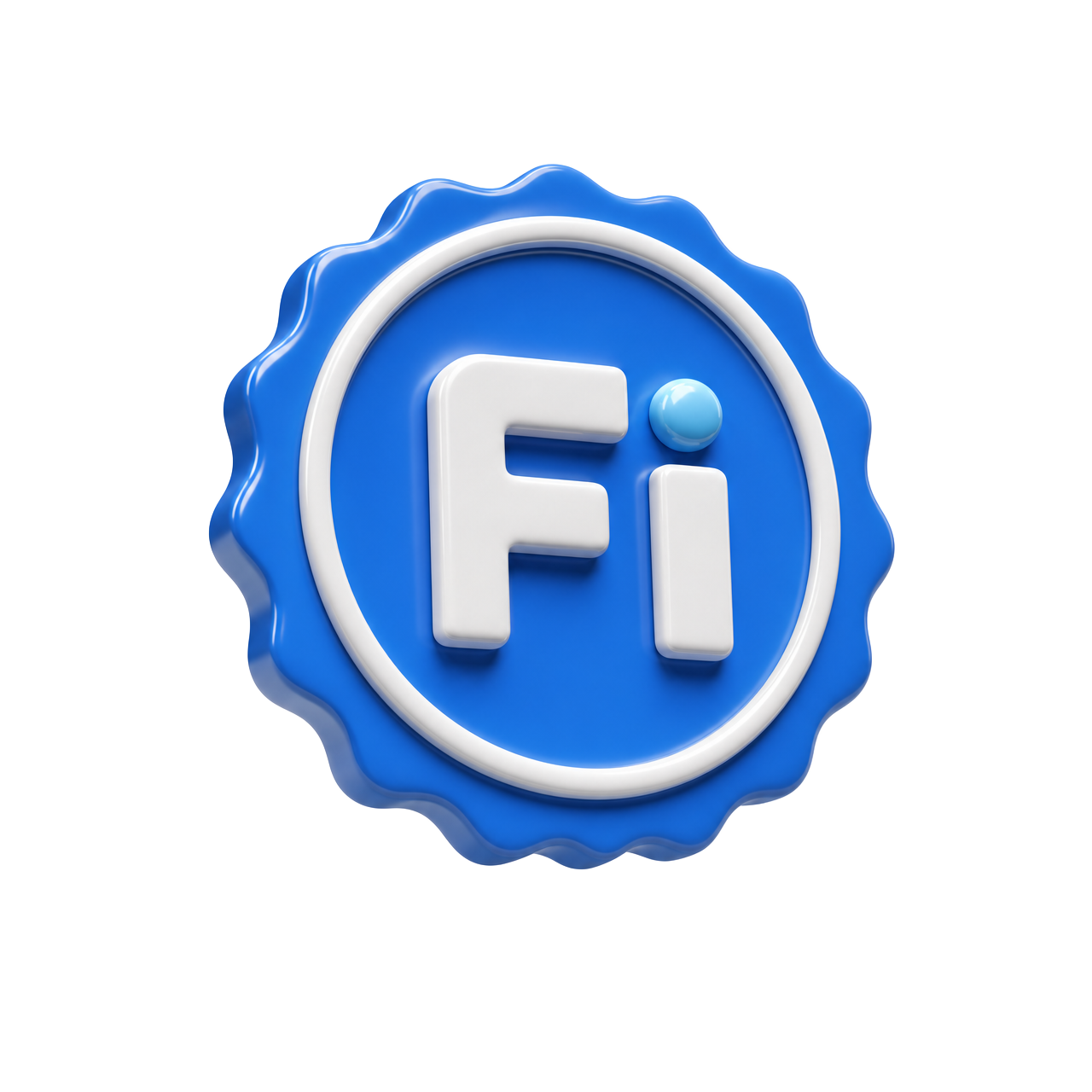 Fusionify emblem rendered in three dimensions